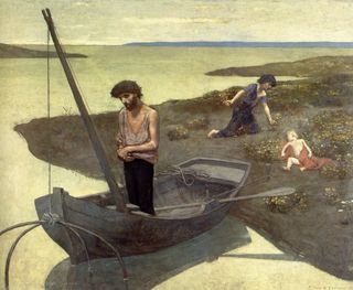 1881 puvis de chavannes, le pauvre pêcheur  fisherman