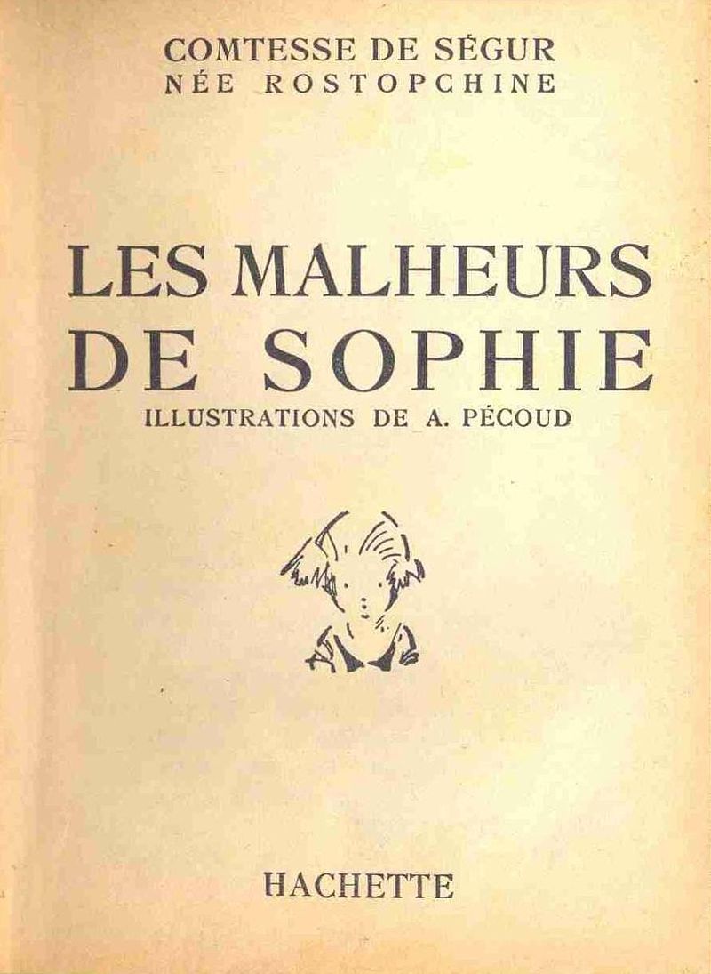 Les malheurs de Sophie page de garde