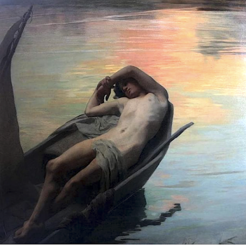 Alexandre Lafond (1815-1901)- Pêcheur Endormi 